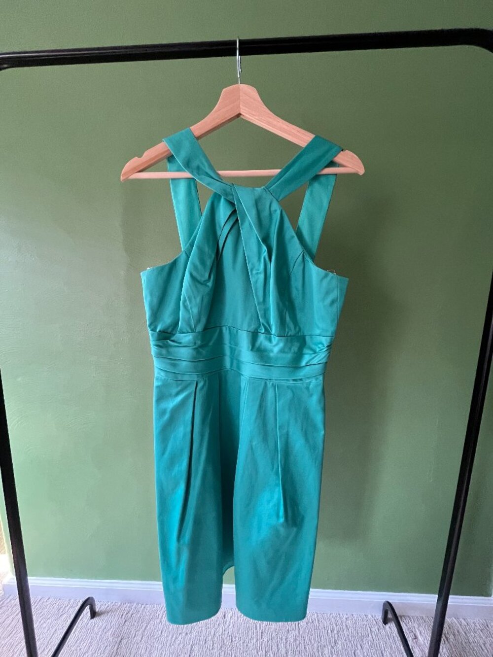Aqua Bridesmaid Short Halter Dress